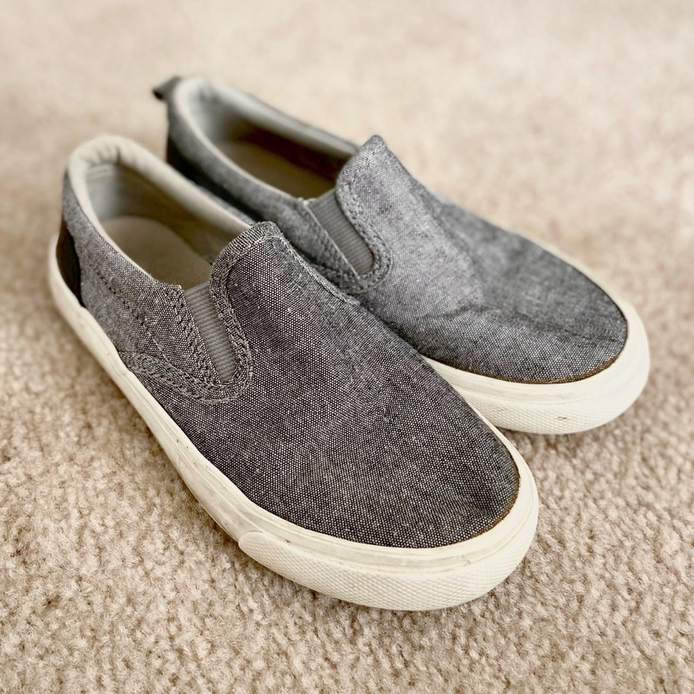 Boys' OLD NAVY Gray Canvas Slip-On Sneakers